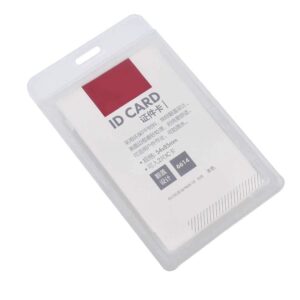 Imported Transparent Plastic Vertical ID Card Holder (Assorted, Vertical 10 pc)